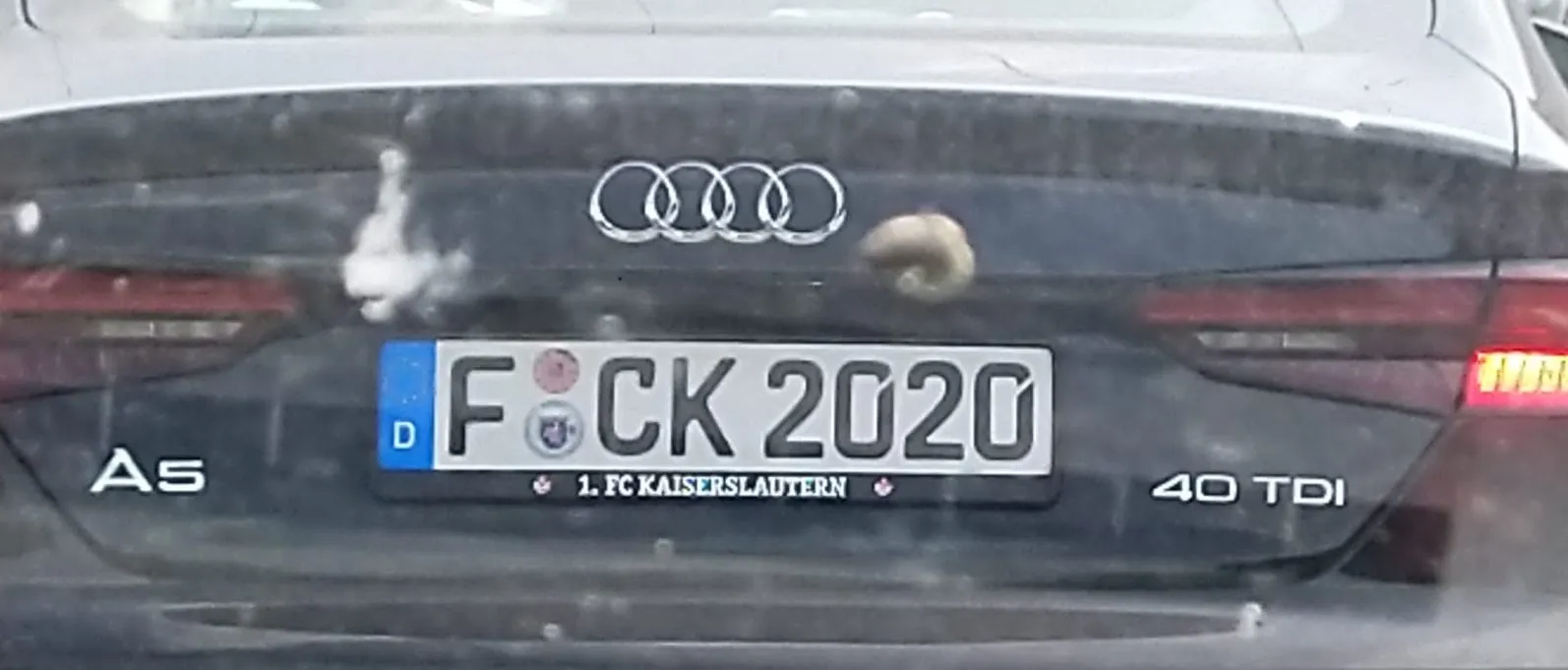 A car license plate FCK 2020