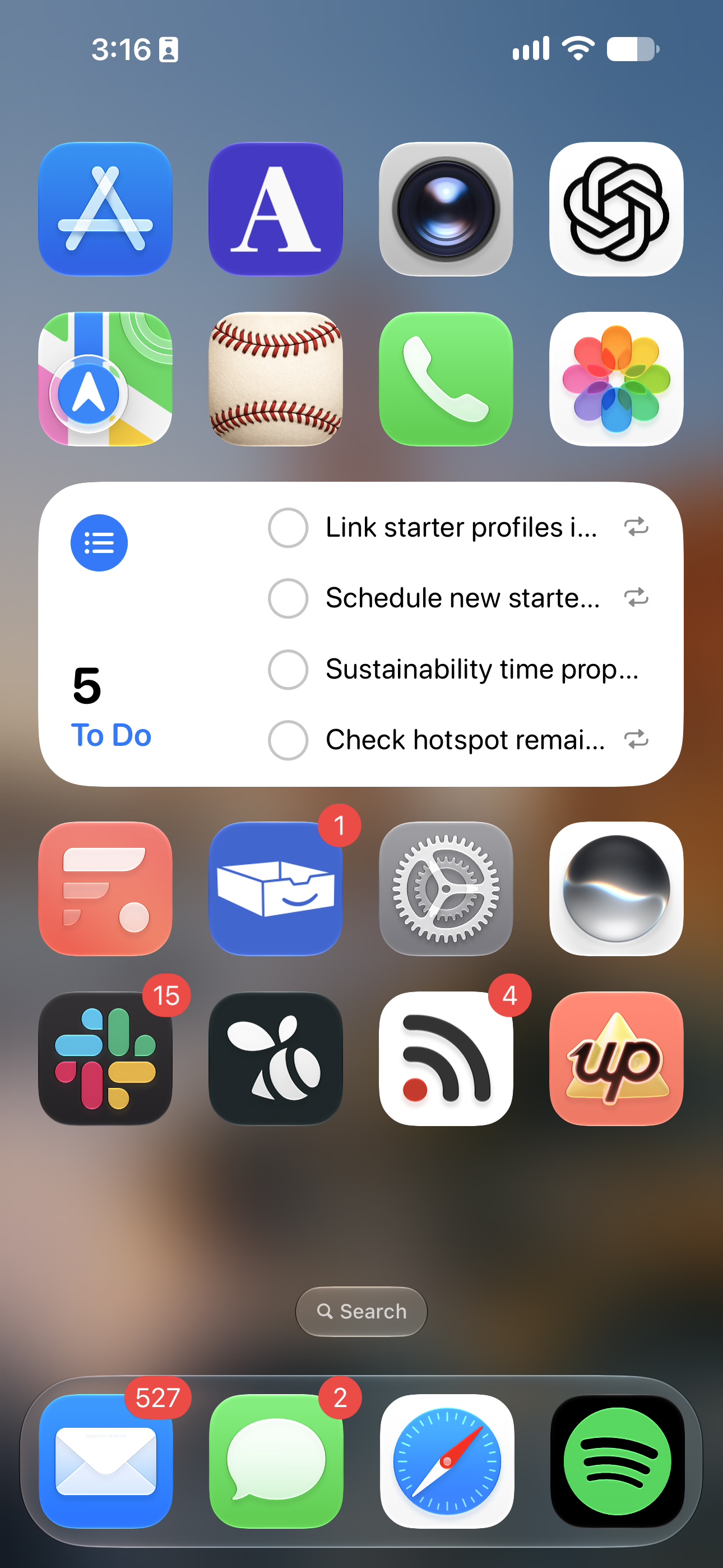 Work focus: First page