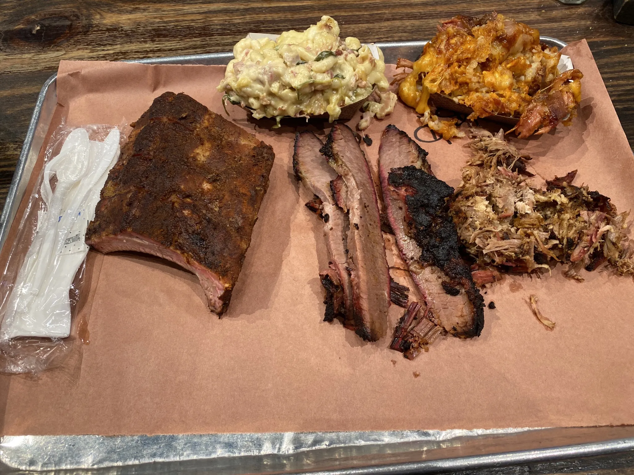 A plate of barbecue