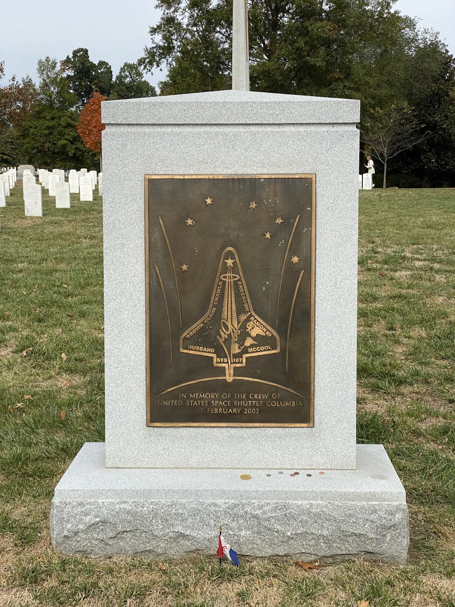 A memorial for the Columbia astronauts