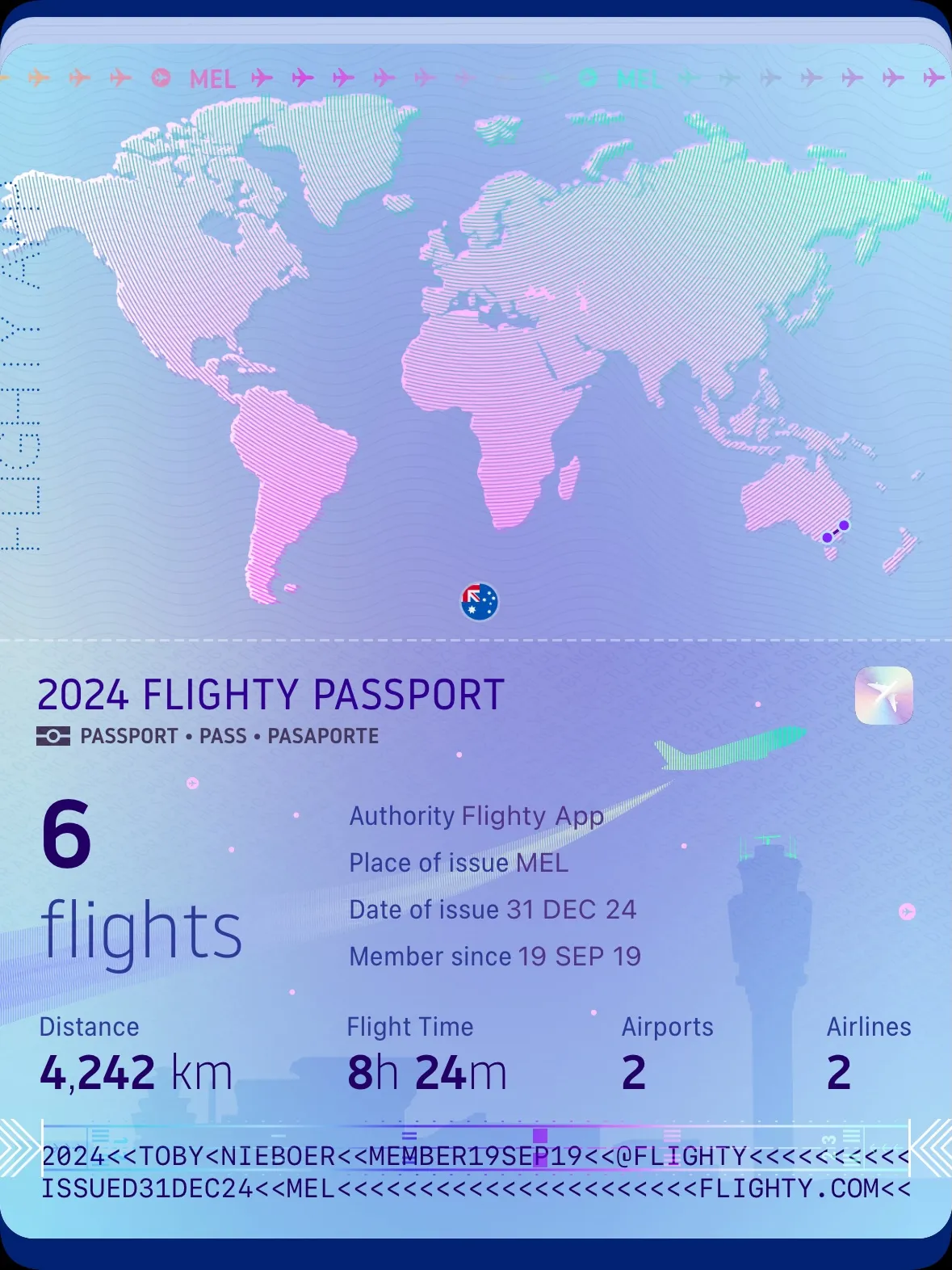 Breakdown of 2024 travel