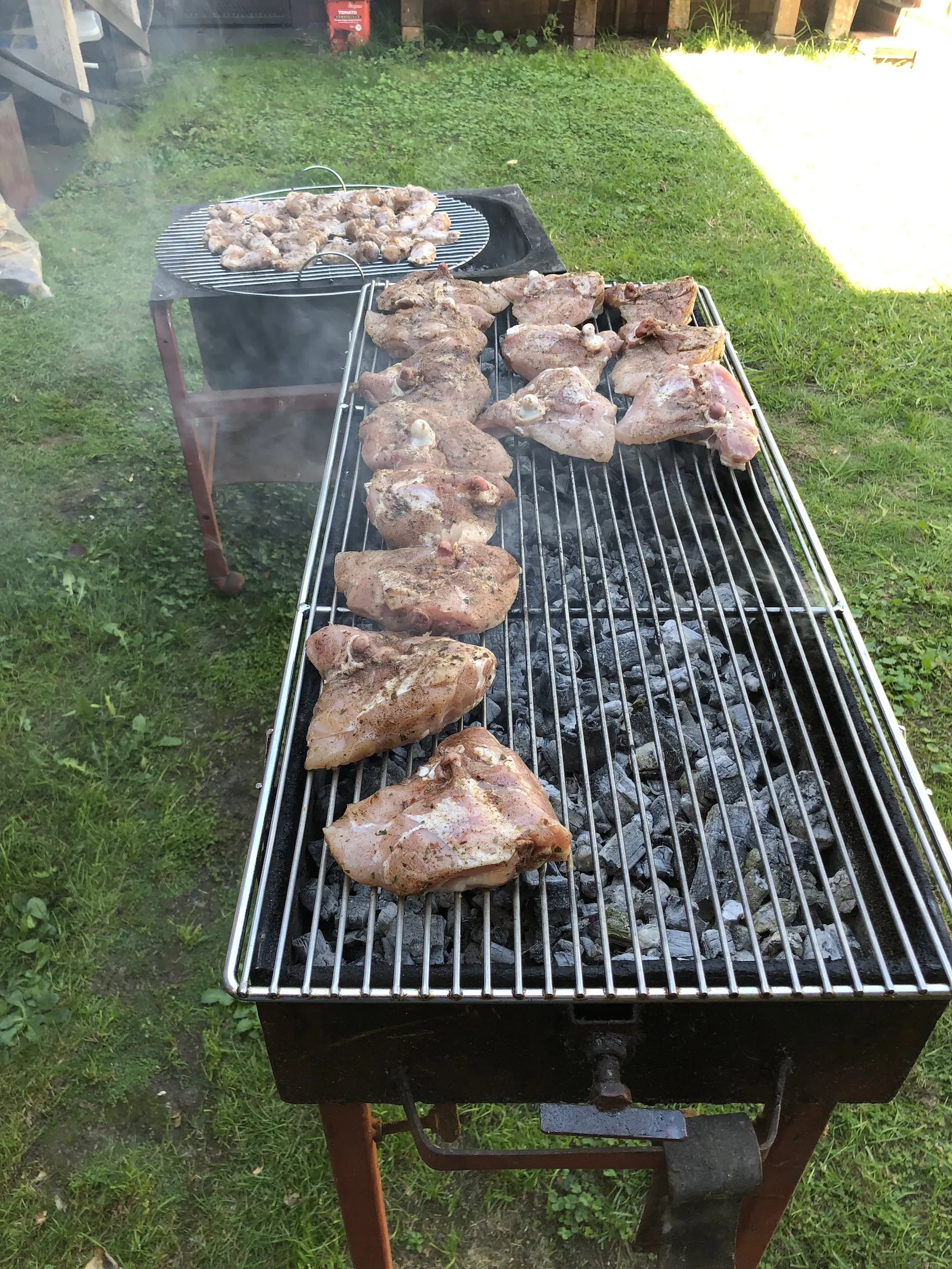 Meat on a grill