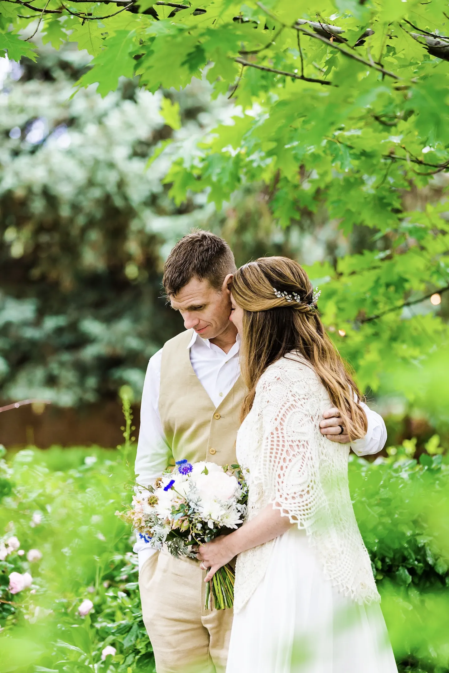 A wedding photo of a man and a woman