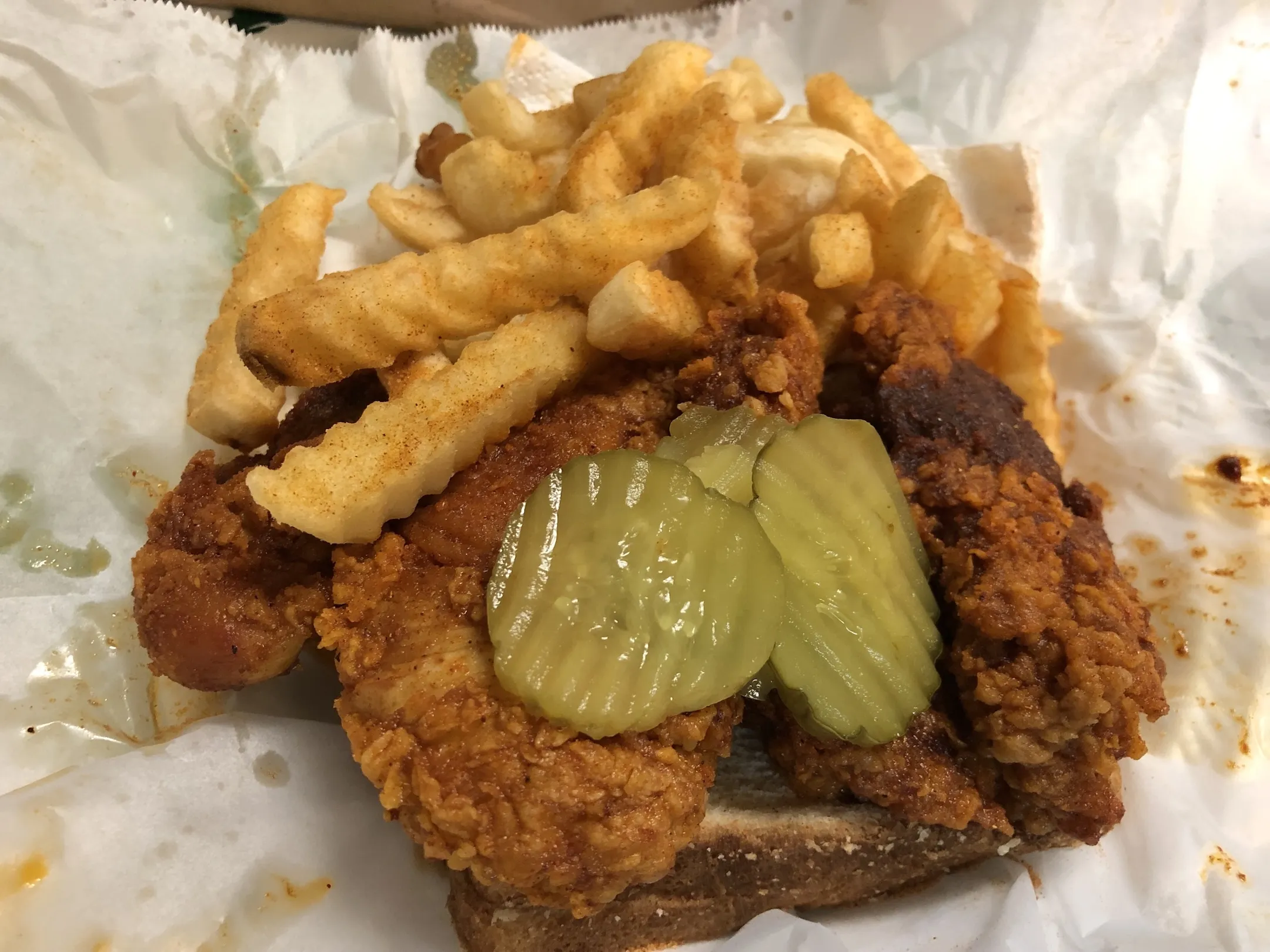 Another piece of Nashville hot chicken