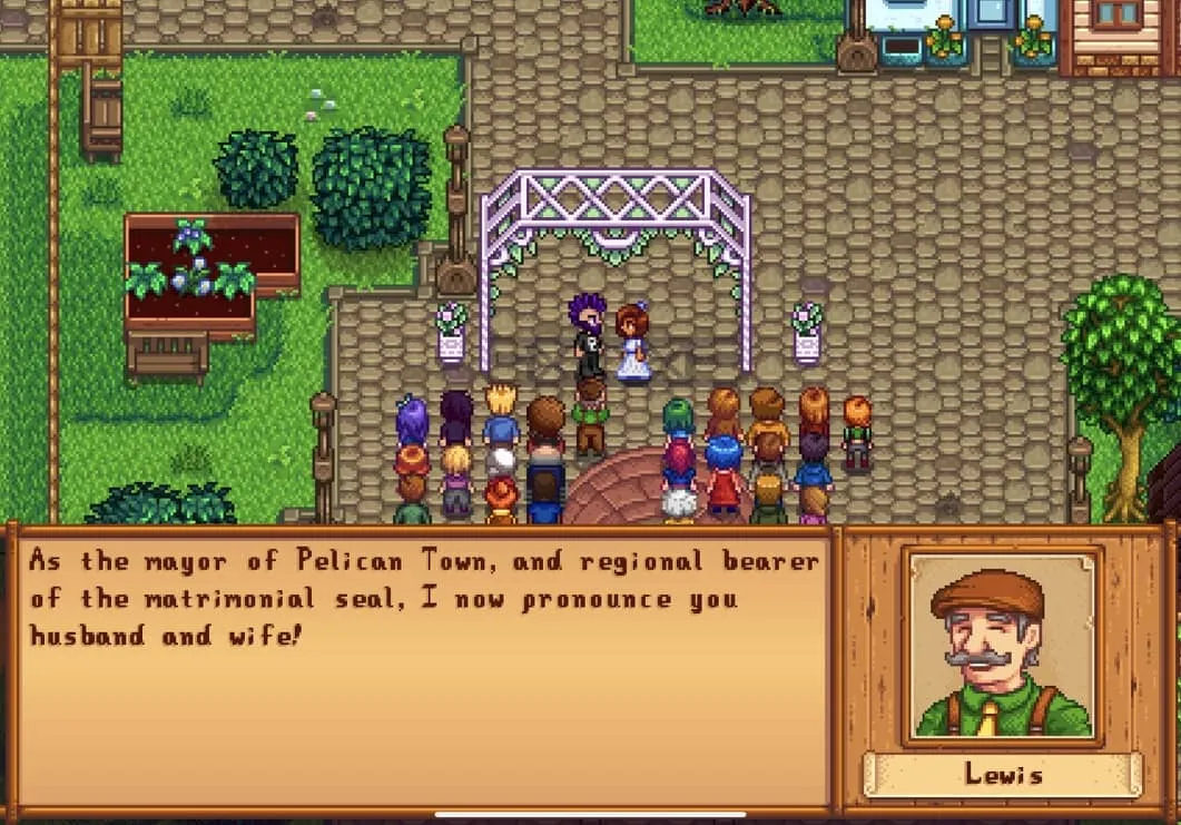 Stardew Valley wedding screenshot