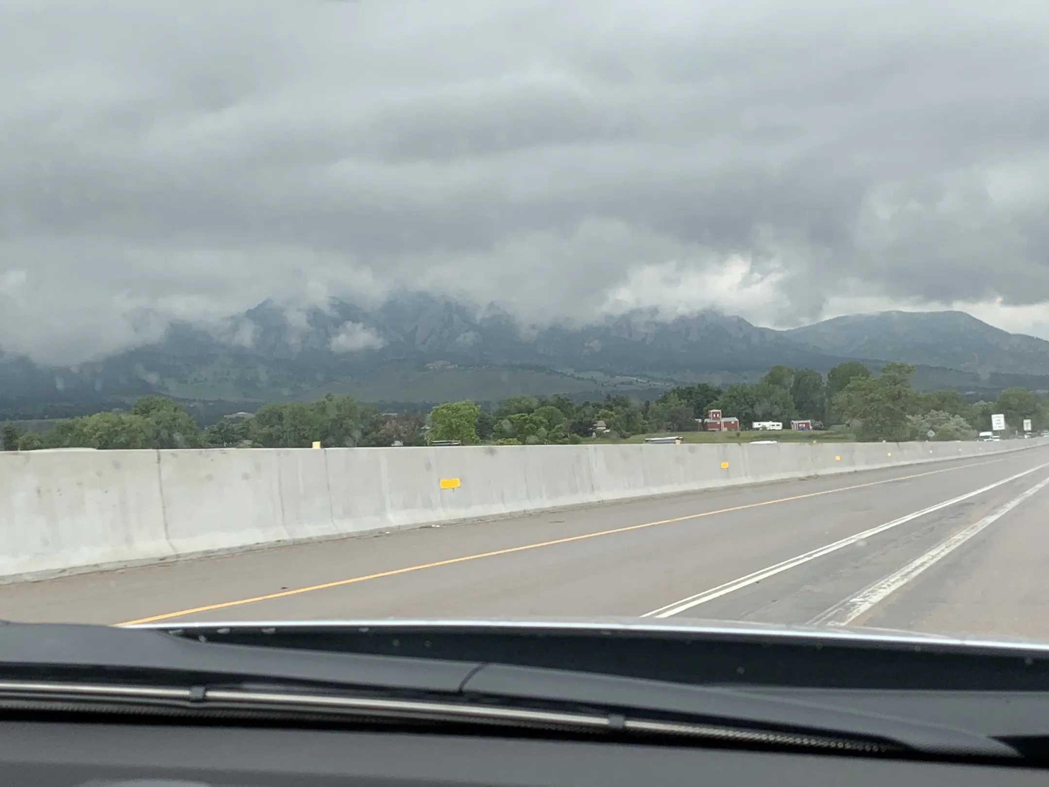 A highway overlooking mountains